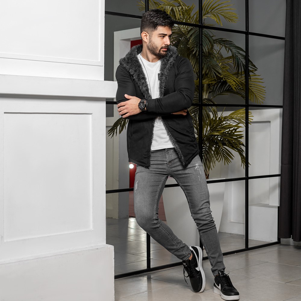 شنل خز سفید مردانه مدل Venit