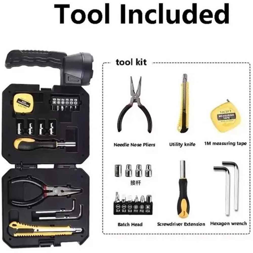 چراغ قوه شارژی حرفه ای همراه با جعبه ابزار مدل 7739-L