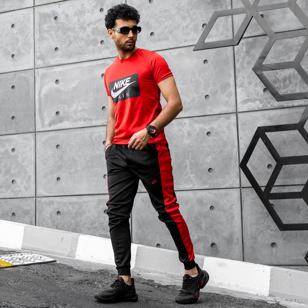 ست تیشرت شلوار Nike Air قرمز مردانه مدل Rana