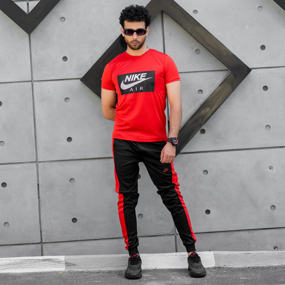 ست تیشرت شلوار Nike Air قرمز مردانه مدل Rana