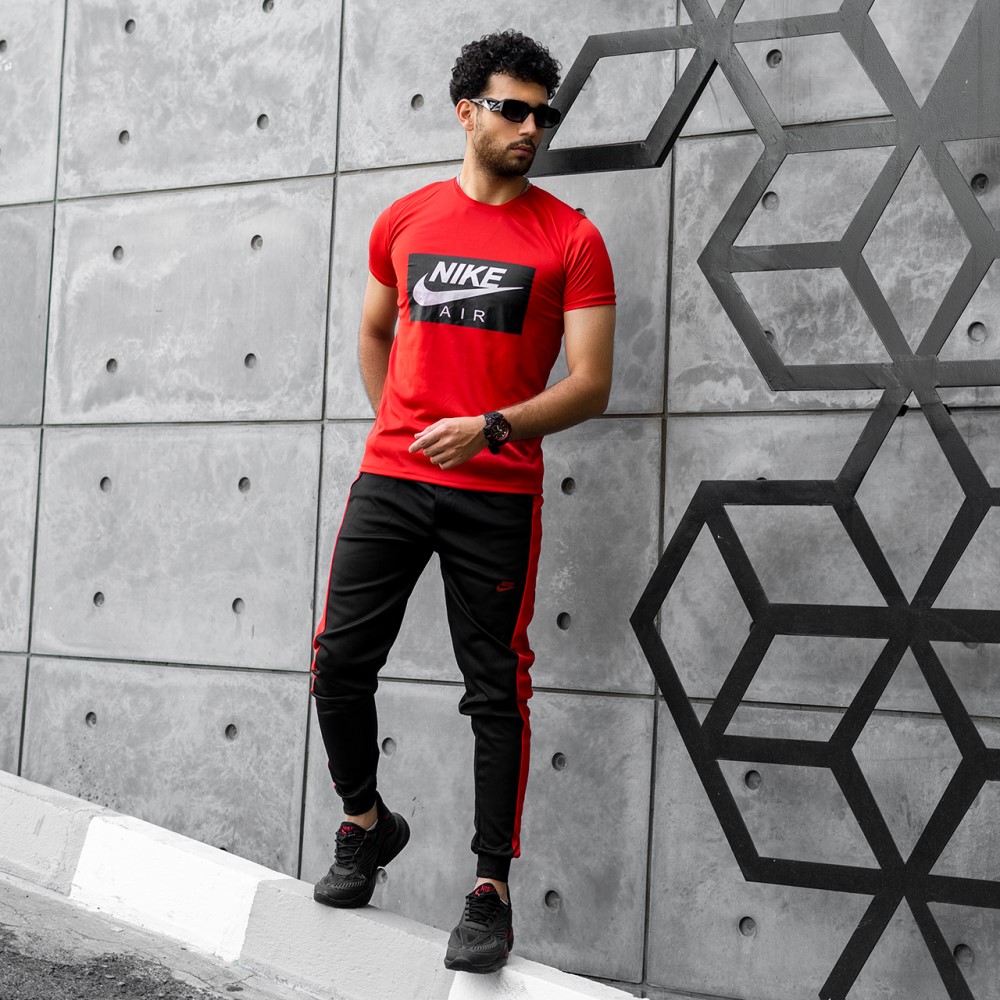 ست تیشرت شلوار Nike Air قرمز مردانه مدل Rana