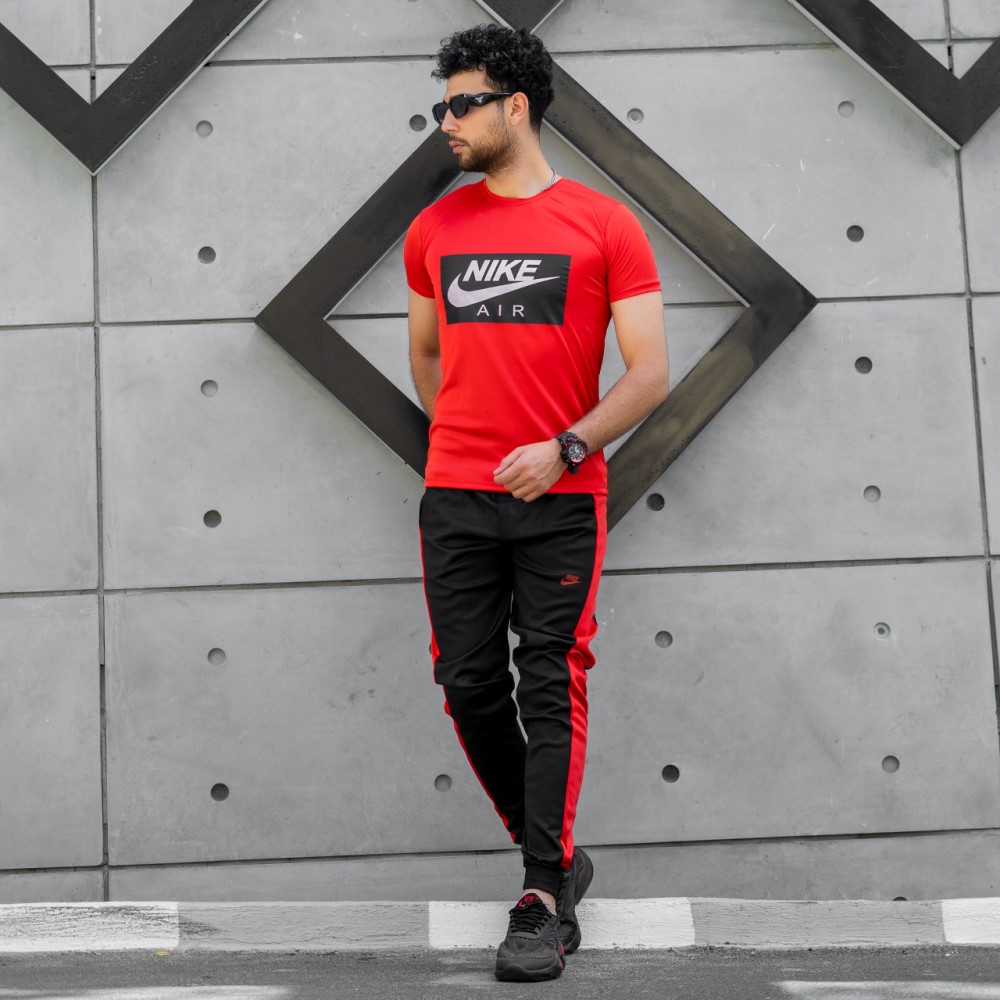 ست تیشرت شلوار Nike Air قرمز مردانه مدل Rana