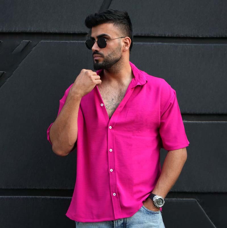 پیراهن آستین کوتاه مردانه مدل باکسی ( در 5 رنگبندی )