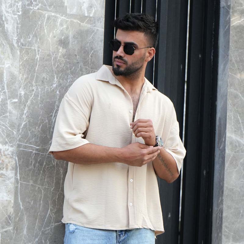 پیراهن آستین کوتاه مردانه مدل باکسی ( در 5 رنگبندی )