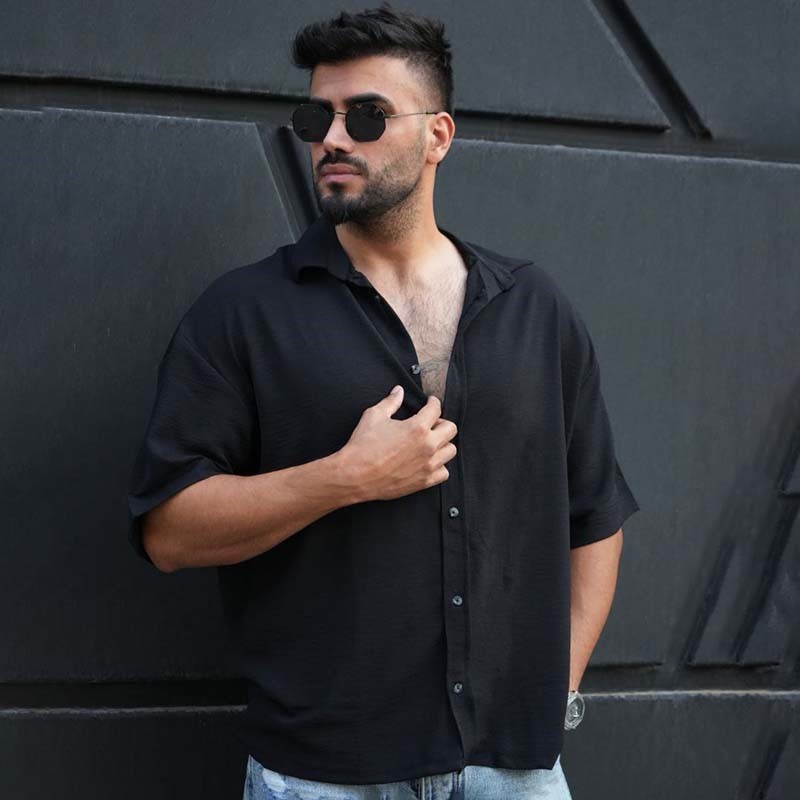 پیراهن آستین کوتاه مردانه مدل باکسی ( در 5 رنگبندی )