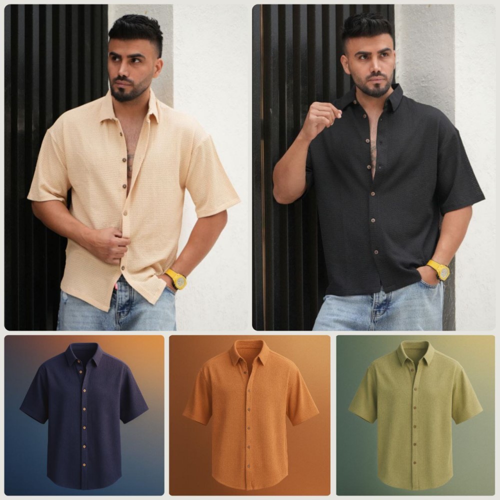 پیراهن مردانه باکسی سوزنی ( در 5 رنگبندی )