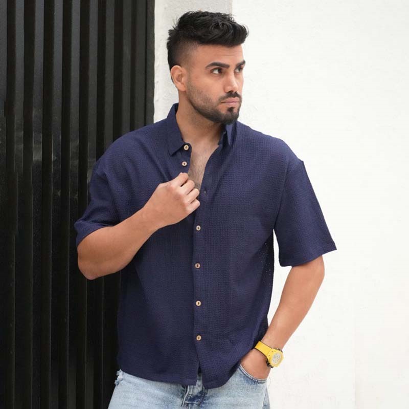 پیراهن مردانه باکسی سوزنی ( در 5 رنگبندی )