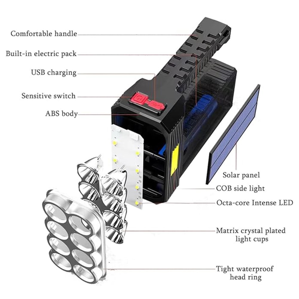 چراغ قوه چندکاره خورشیدی