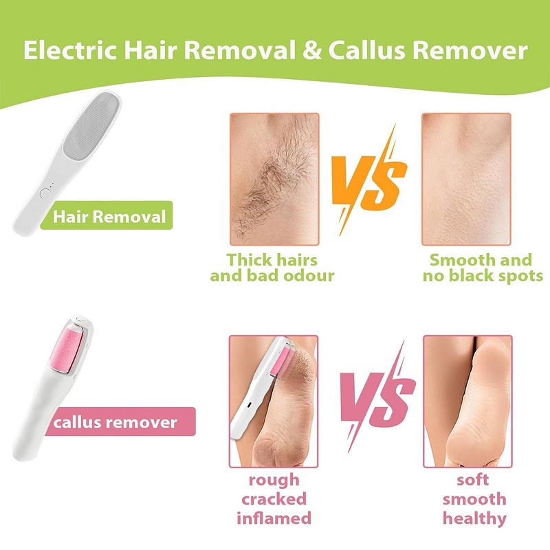 سوهان شارژی کف پا و موبر 2 کاره