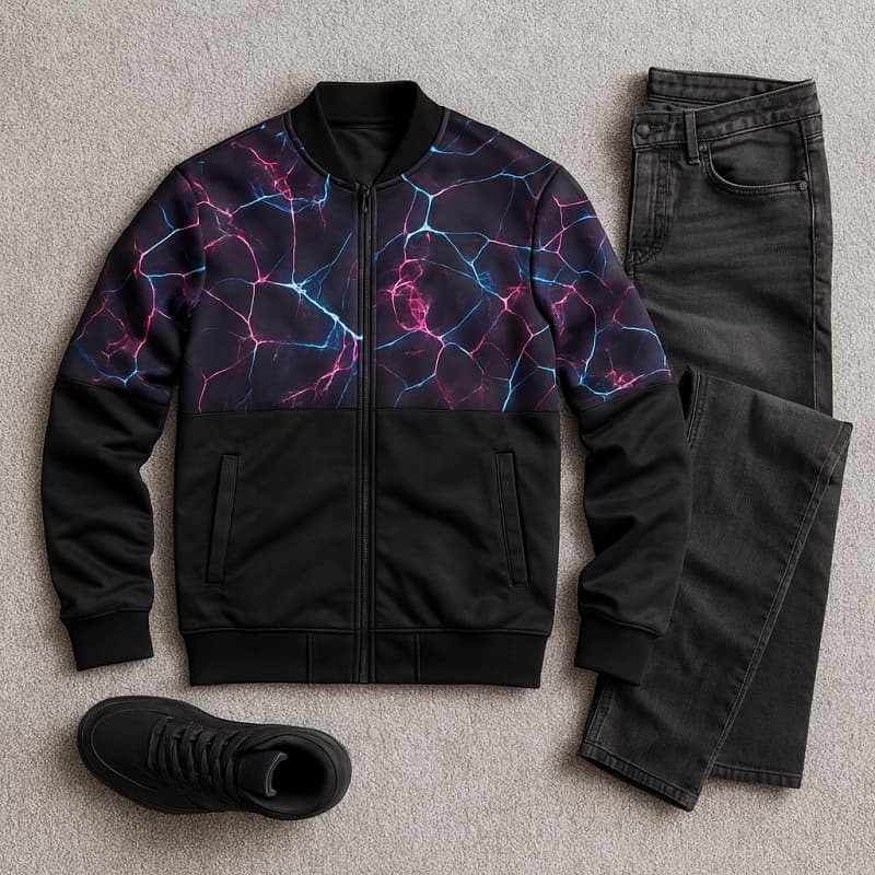 سوییشرت طرح رعدوبرق مردانه مدل L62