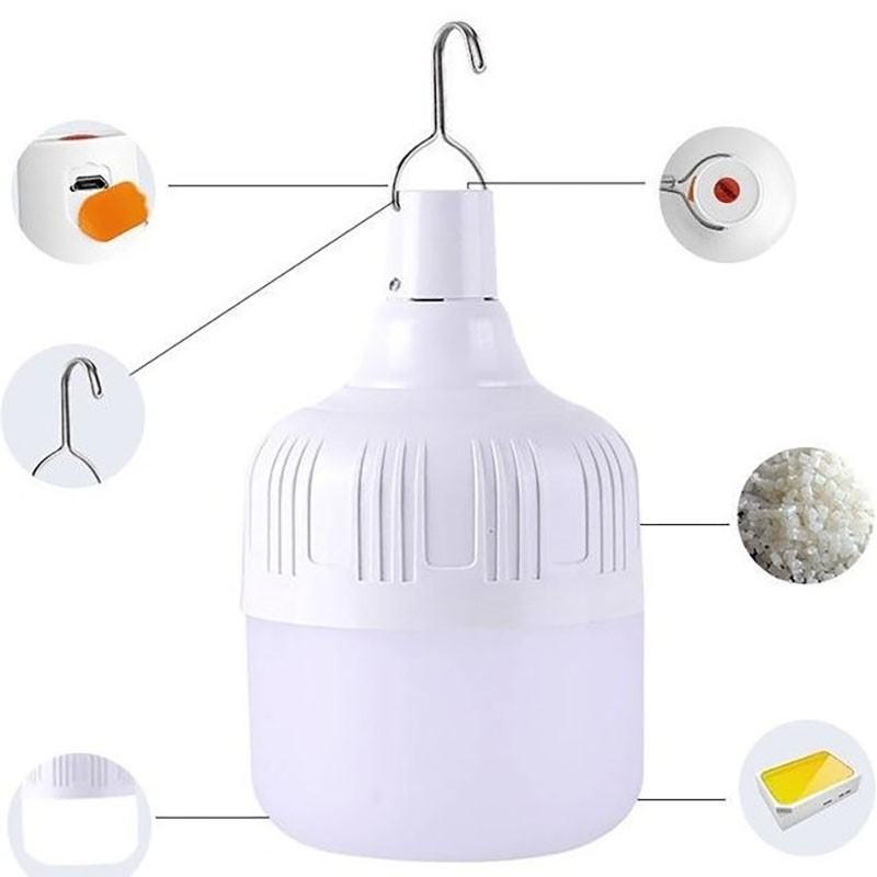 لامپ شارژی سفید مدل Sanan