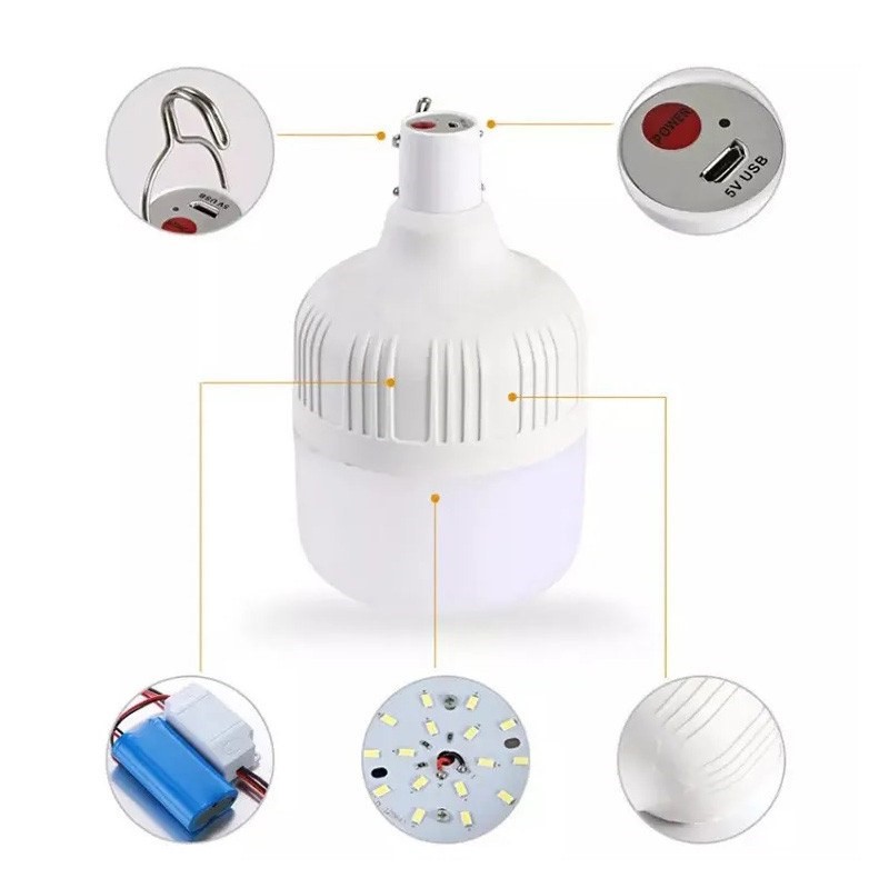 لامپ شارژی سفید مدل Sanan