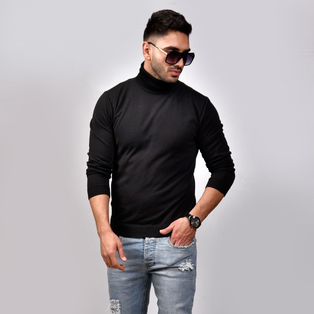 پلیور بافت یقه اسکی مردانه مدل Ersan ( در 2 رنگبندی )