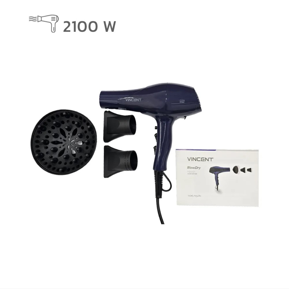 سشوار وینسنت 2100 وات بلودرای Blow Dry مدل HD5321