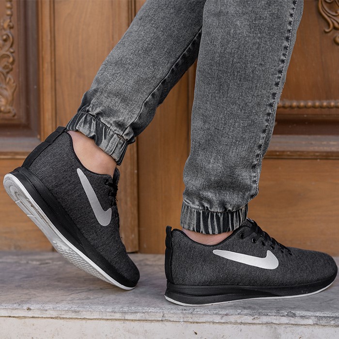 کتانی مردانه ذغالی نایک مدل Milano