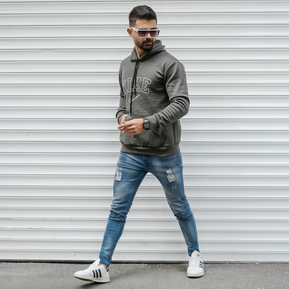 هودی مردانه نایک طوسی مدل TEMPA سایز L